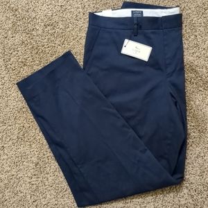 J Crew Flex Bedford Pant size 36x32 Flat front navy blue